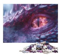 Puzzle da 1000 pezzi, puzzle in legno quadrati creativi con occhio di drago, per adulti, regali di Natale, 1000 pezzi (75x50 cm)