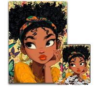 Puzzle da 1000 pezzi, puzzle in legno raffigurante una donna americana, rompicapo stimolante per adolescenti, divertente serata di giochi in famiglia, 50x75cm