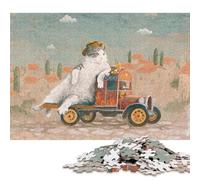 Puzzle da 1000 pezzi, puzzle Laid Back Attitude per adulti, puzzle in legno, puzzle di gioco impegnativi, 1000 pezzi (75x50 cm)