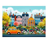 Puzzle da 1000 pezzi, puzzle per adulti, gioco difficile per tutta la famiglia, regalo per donne e uomini, tema: paesaggio di piccola città