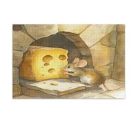 Puzzle da 1000 pezzi, puzzle per adulti, topo che si intrufola nella fabbrica di formaggio