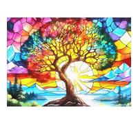Puzzle da 1000 pezzi, puzzle per adulti, un gioco impegnativo, puzzle per tutta la famiglia, regali per donne, regali per Mnner, tema: albero della vita