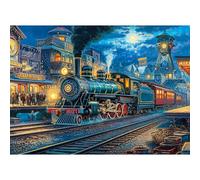 Puzzle da 1000 pezzi, puzzle per adulti, un puzzle impegnativo, per tutta la famiglia, regali per donne, regali per uomini, tema: stazione ferroviaria
