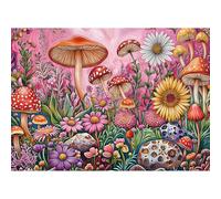 Puzzle da 1000 pezzi, puzzle per adulti, un puzzle impegnativo, per tutta la famiglia, regali per donne, regali per uomini, tema: funghi colorati