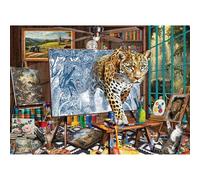 Puzzle da 1000 pezzi, puzzle per adulti, un puzzle impegnativo, per tutta la famiglia, regali per donne, regali per uomini, a tema leopardato