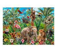Puzzle da 1000 pezzi, puzzle per adulti, un puzzle impegnativo, per tutta la famiglia, regali per donne, regali per uomini, tema: famiglia di animali