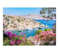 Puzzle da 1000 pezzi, puzzle per adulti, un puzzle impegnativo, per tutta la famiglia, regali per donne, regali per uomini, tema: Grecia Symi Town