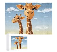 Puzzle da 1000 pezzi Puzzle personalizzati per adulti Giraffa Puzzle personalizzati da foto Puzzle in legno Classico puzzle per famiglia Matrimonio Compleanno Regali di San Valentino