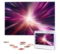 Puzzle da 1000 pezzi Puzzle personalizzato per adulti Astratto Neon Sfondo Immagine Puzzle personalizzato da foto Puzzle in legno Classico Puzzle per Famiglia Matrimonio Regali di compleanno