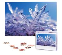Puzzle da 1000 pezzi Puzzle personalizzato per adulti Cristalli di ghiaccio blu Immagine Puzzle personalizzato da foto Puzzle in legno Classico puzzle per famiglia Matrimonio Regali di compleanno