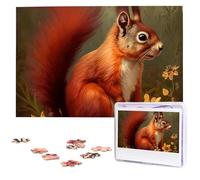 Puzzle da 1000 pezzi Puzzle personalizzato per adulti Fiori gialli e scoiattolo Puzzle con immagine Puzzle personalizzati da foto Puzzle in legno Classico Puzzle per famiglia Matrimonio Regali di