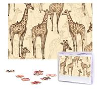 Puzzle da 1000 pezzi Puzzle personalizzato per adulti Giraffe disegnate a mano Puzzle con immagini Puzzle personalizzati da foto Puzzle in legno Classico Puzzle per famiglia Matrimonio Regali di