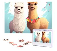 Puzzle da 1000 pezzi Puzzle personalizzato per adulti Lama Alpaca Puzzle personalizzato da foto Puzzle in legno Puzzle classico per regali di compleanno di nozze in famiglia