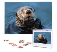 Puzzle da 1000 pezzi Puzzle personalizzato per adulti Lontra marina Puzzle con immagine Puzzle personalizzati da foto Puzzle in legno Classico puzzle per regali di compleanno di nozze in famiglia