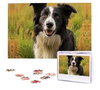 Puzzle da 1000 pezzi Puzzle personalizzato per adulti Mohado Border Collie Dog Picture Puzzle personalizzato da foto Puzzle in legno Classico Puzzle per famiglia Matrimonio Regali di compleanno