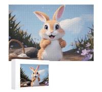 Puzzle da 1000 pezzi Puzzle personalizzato per adulti Puzzle con immagini di coniglio dei cartoni animati Puzzle personalizzati da foto Puzzle in legno classico per famiglia Matrimonio Compleanno