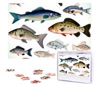 Puzzle da 1000 pezzi Puzzle personalizzato per adulti Puzzle con immagini di pesci diversi puzzle personalizzati da foto Puzzle in legno classico per regali di compleanno di nozze in famiglia