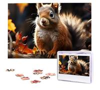 Puzzle da 1000 pezzi Puzzle personalizzato per adulti Scoiattolo nel bosco Puzzle con immagini Puzzle personalizzati da foto Puzzle in legno Puzzle classico per regali di compleanno di nozze in