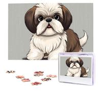 Puzzle da 1000 pezzi Puzzle personalizzato per adulti Shih Tzu Dog Picture Puzzle personalizzato da foto Puzzle in legno Classico Puzzle per famiglia Matrimonio Regali di compleanno