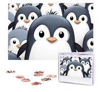 Puzzle da 1000 pezzi Puzzle personalizzato per adulti Simpatico pinguino puzzle personalizzato da foto Puzzle in legno classico per regali di compleanno di nozze in famiglia