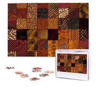 Puzzle da 1000 pezzi Puzzle personalizzato per adulti Stile africano Patchwork Picture Puzzle personalizzato da foto Puzzle in legno Puzzle classico per regali di compleanno di nozze in famiglia