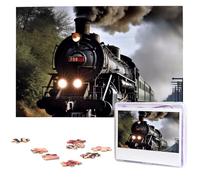 Puzzle da 1000 pezzi Puzzle personalizzato per adulti Treno a vapore Puzzle personalizzato da foto Puzzle in legno Puzzle classico per regali di compleanno di nozze in famiglia