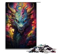 Puzzle da 1000 pezzi puzzle psichedelici colorati con mostri draghi per adulti gioco di famiglia in legno 1000 pezzi (75x50 cm)