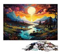 Puzzle da 1000 pezzi puzzle psichedelici colorati nelle isole del Golfo puzzle per adulti puzzle in legno giocattolo decorazione da parete 1000 pezzi (75x50 cm)