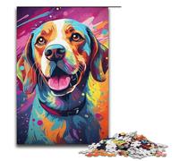 Puzzle da 1000 pezzi puzzle psichedelici colorati puzzle di cani per adulti puzzle in legno gioco per famiglie 1000 pezzi (38x26 cm)