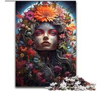 Puzzle da 1000 pezzi, puzzle psichedelico e raffigurante una donna felice, per adulti, 1000 pezzi, perfetto per adolescenti e famiglie, feste (dimensioni 50x75cm)