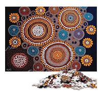 Puzzle da 1000 pezzi, puzzle quadrati creativi con pittura a pois australiana per adulti e puzzle in legno, gioco impegnativo, 1000 pezzi (75x50 cm)