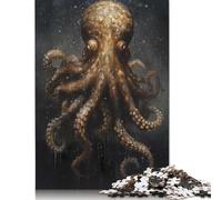 Puzzle da 1000 pezzi, puzzle quadrati del mondo delle fiabe del polpo per adulti e puzzle di carta, giocattoli per la decorazione della casa, 38x26 cm/1000 pezzi