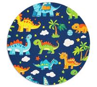 Puzzle da 1000 pezzi, puzzle rotondo blu scuro, boschetto di cocco, puzzle creativo, regalo creativo per ragazzi e adulti, 1000 pezzi (67,5 x 67,5 cm)