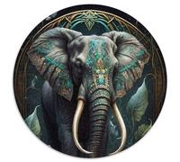 Puzzle da 1000 pezzi, Puzzle rotondo con elefante, Mondo immaginario, 1000 pezzi, Decorazione artistica fai da te, Regalo di compleanno perfetto (67,5x67,5cm)