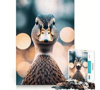 Puzzle da 1000 pezzi "Quack stravagante - Anatra dallo sguardo curioso" per adulti, ideale per rafforzare la memoria, divertimento spensierato, bordi netti, regalo classico (38x26cm)