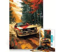 Puzzle da 1000 pezzi "Quattro Rally Car" per adulti, un gioco stimolante per la mente, un'oasi di tranquillità e relax Pezzo da collezione di alta qualità (38x52cm)