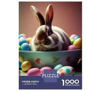 Puzzle Da 1000 Pezzi Rabbit Easter Bunny Animal Puzzle Per Adulti Gioco Pratico Vacanza A Casa Passatempo Natale Compleanno Regali 70x50cm/1000pcs