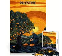 Puzzle da 1000 pezzi "Raccolta delle arance in Palestina" per adolescenti, gioco di logica e abilità, morbido, rilassante, taglio preciso, regalo prezioso (38x26cm)