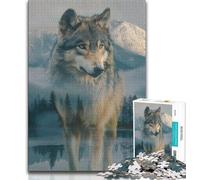 Puzzle da 1000 pezzi raffigurante animali e lupi regalo per adolescenti per rafforzare l'amore tra coppie dai 14 anni in su (38x26cm)
