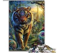 Puzzle da 1000 pezzi raffigurante animali e tigri, per adolescenti e adulti, un gioco stimolante, ideale come regalo per tutta la famiglia (26x38cm)