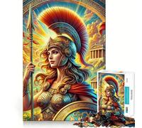 Puzzle da 1000 pezzi raffigurante Atena,la dea greca,con taglio liscio,gioco di logica,regalo rilassante,opera d'arte natalizia (38x26cm)