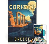 Puzzle da 1000 pezzi raffigurante Corinto in Grecia, gioco educativo, decorazione perfetta, compleanno e Natale 50x75cm