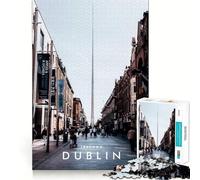 Puzzle da 1000 pezzi raffigurante Dublino,con incastri precisi,ideale per allenare la concentrazione e rilassarsi,perfetto come regalo di Natale (50x75cm)