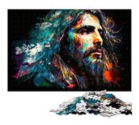 Puzzle da 1000 pezzi raffigurante Gesù, dipinto a olio. Puzzle impossibili per adulti. Regalo perfetto per compleanni e festività. Dimensioni: 50x75CM/19,68x29,52 pollici.