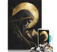 Puzzle da 1000 pezzi raffigurante Gesù d'oro, puzzle da 1000 pezzi per adulti, attività divertente per la casa, giocattoli per i giorni di pioggia, regali di compleanno, 50x75cm