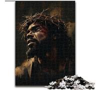 Puzzle da 1000 pezzi raffigurante Gesù Nero, in legno, rilassante e stimolante, decorazione colorata per la casa, amici, dimensioni 50X75cm