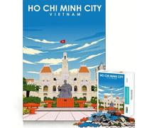 Puzzle da 1000 pezzi raffigurante Ho Chi Minh City,Vietnam Gioco di precisione e attività per la mente,divertente per il tempo libero,regalo di compleanno (38x52cm)