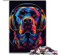 Puzzle da 1000 pezzi raffigurante il cane Labrador Retriever, in legno, con gioco interattivo per famiglie, bambini dai 14 anni in su, 1000 pezzi(50x75cm)