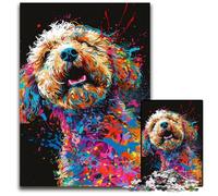 Puzzle da 1000 pezzi raffigurante il cane Lagotto Romagnolo, per adulti. Perfetto come decorazione per la casa o l'ufficio, ideale come regalo di Natale, 50x75CM/19,68x29,52 pollici.