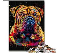 Puzzle da 1000 pezzi raffigurante il cane Shar-Pei cinese, in cartone, giocattolo, regalo educativo, intellettuale, rilassante, divertente, gioco per famiglie (dimensioni 26x38cm)